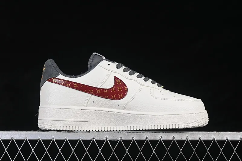 All categories Nk Air Force 1 Air Force series Nk Air Force 1 Low Air Force low-top Nike Air Force 1'07 Low Year of the Horse joint name Cloud white crimson gold Air Force 1 low-top casual sneakers NH0601-507